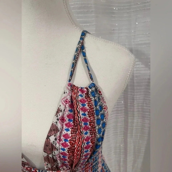 Lulu’s Maxin' Relaxin' Multi Print Backless Maxi Dress, Small - Picture 11 of 11